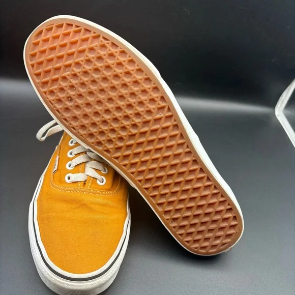 Vans Authentic Off the Wall Lace up Orange White sneakers, Mens Size 10 - Picture 3 of 9